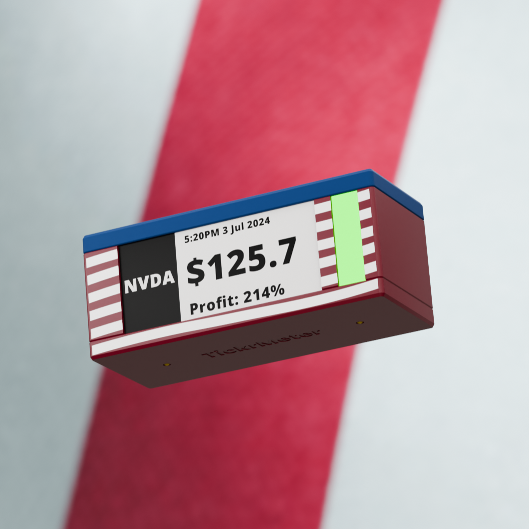 TickrMeter | Physical Stock Ticker for your table