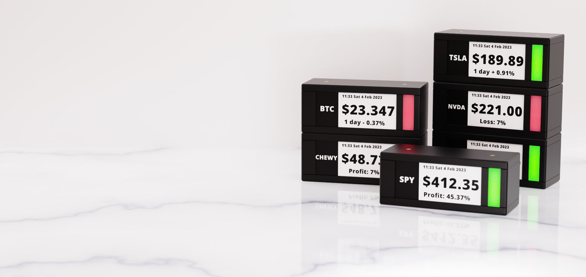TickrMeter: Physical Stock Tickers on your desk