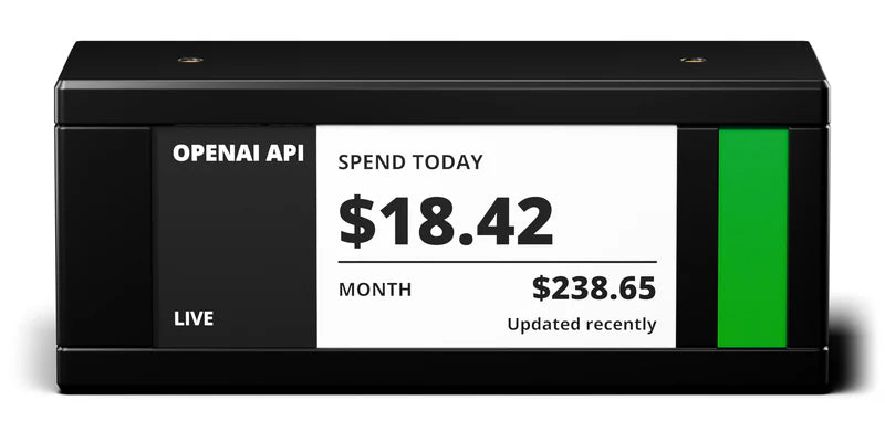 TickrMeter showing OpenAI API spend today and this month